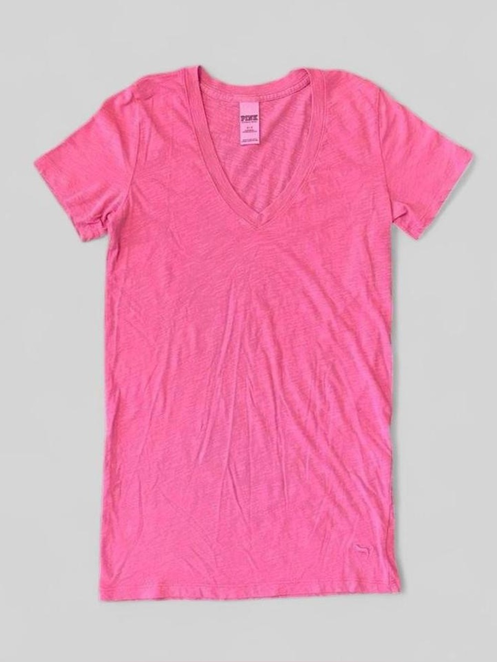 PINK Victoria's Secret Pink Sleepwear Slub Knit V-Neck Tee Small